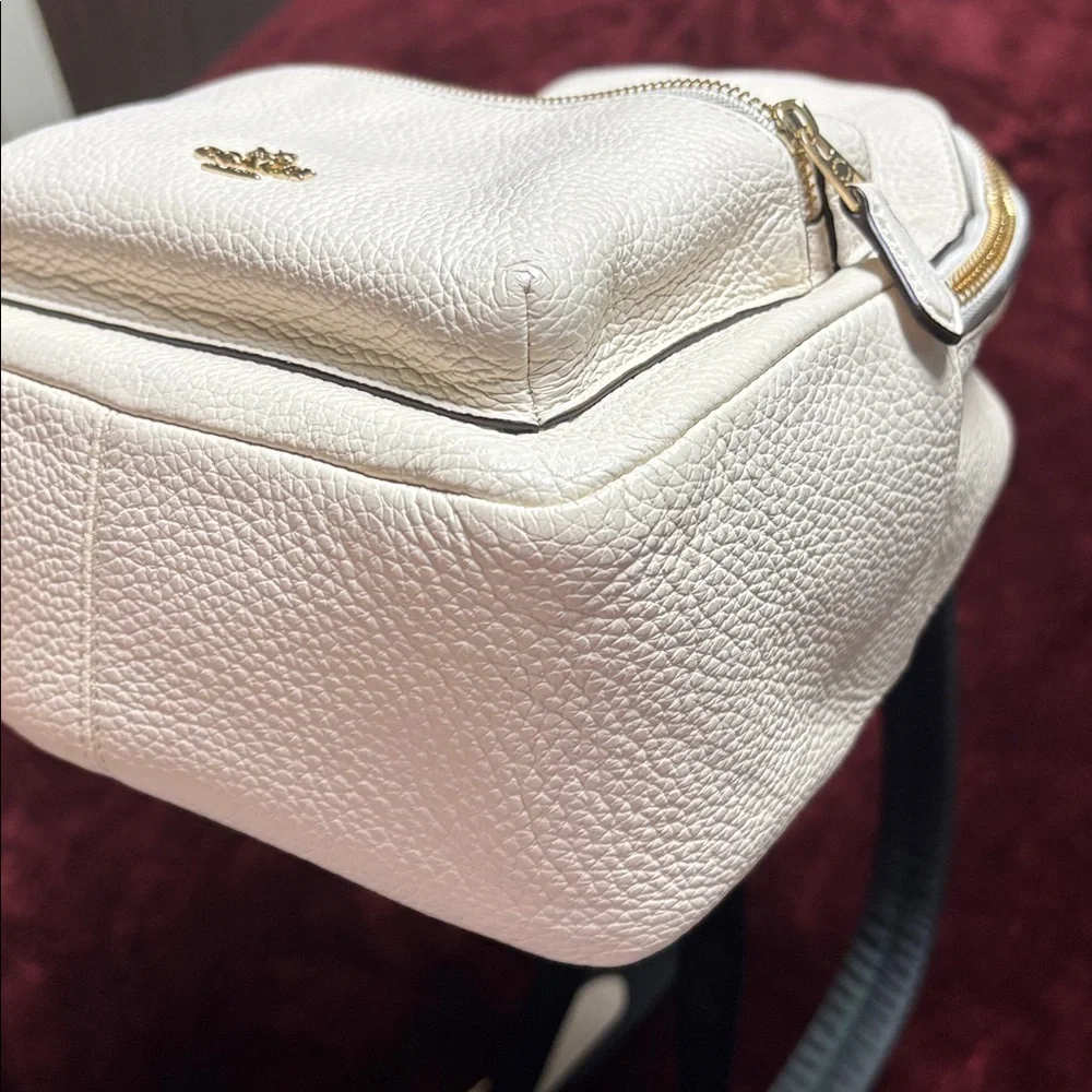 Coach Charlie Mini Backpack Chalk White Black With Dustbag